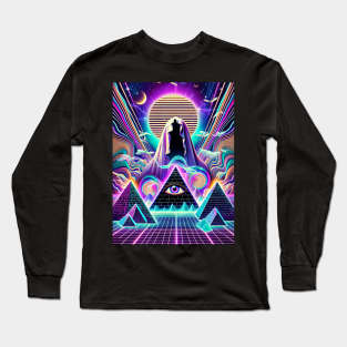 Grand Vaporwave Cult Long Sleeve T-Shirt